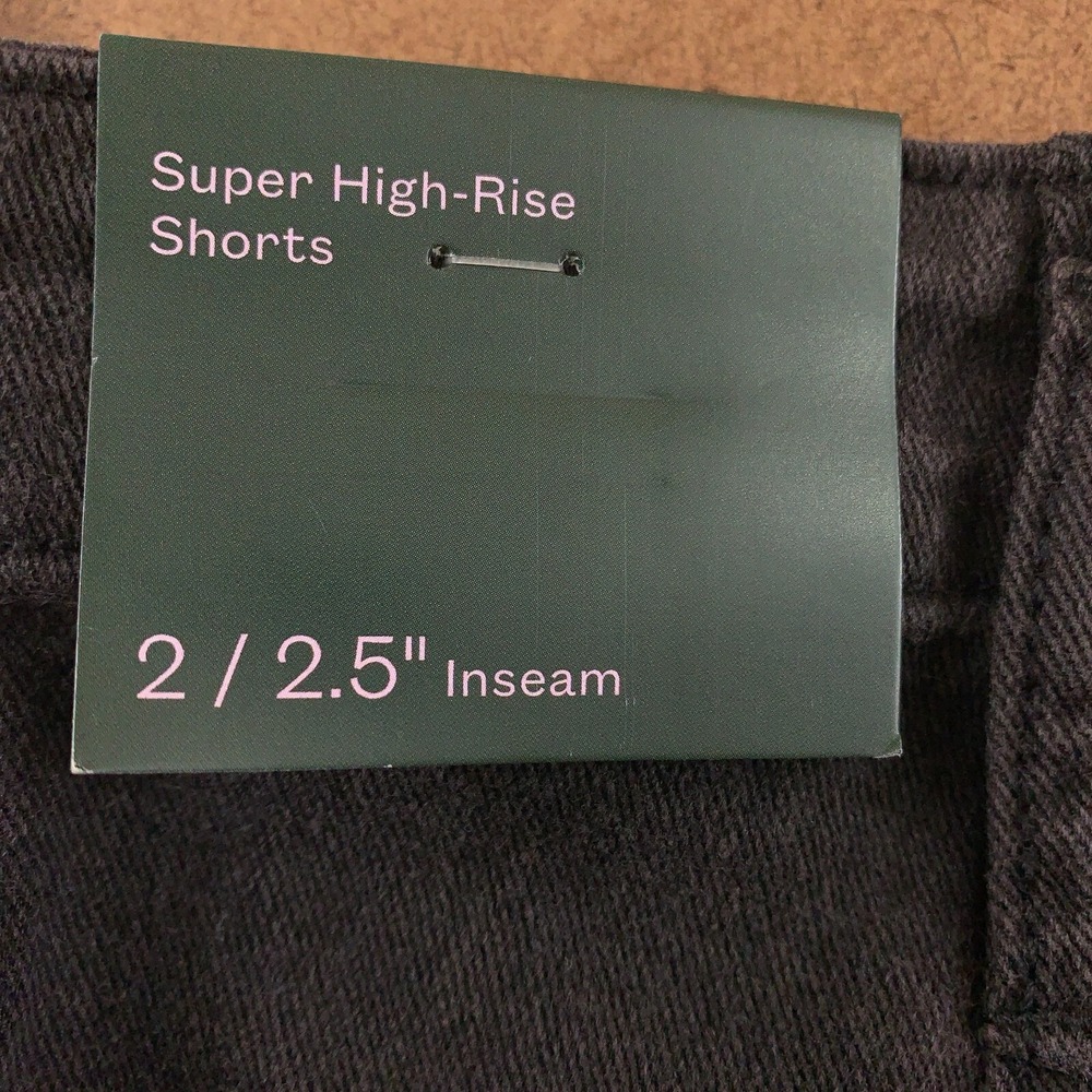 Wild Fable Womens Size 2 Black Denim Super High Rise 2.5" Inseam Shorts NWT - Picture 5 of 8